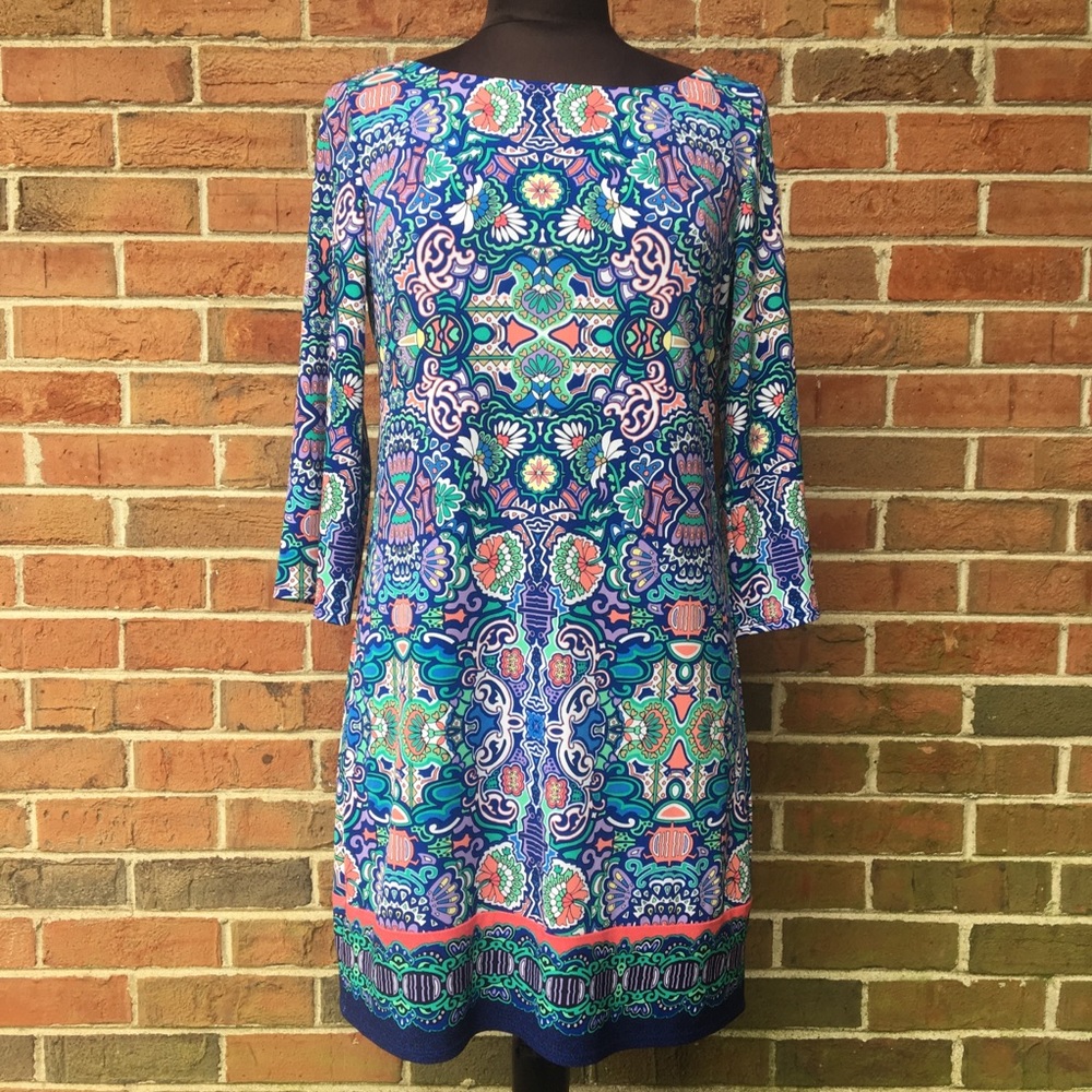 Like New Laundry by Shelli Segal Print Dress SzSM